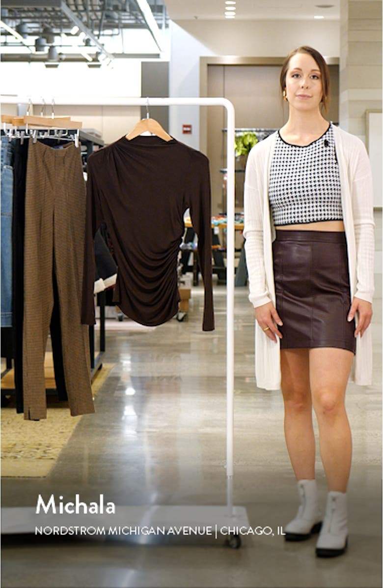 Joelle Ruched Funnel Neck Top, sales video thumbnail