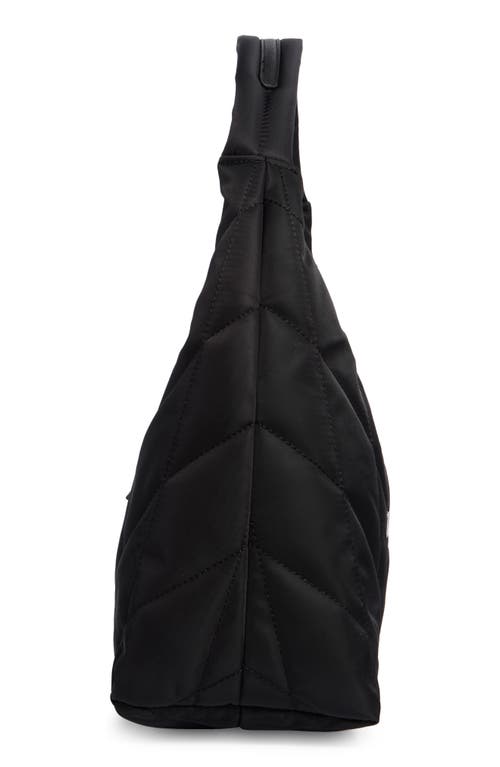 Karl Lagerfeld Paris Voyage Quilted Nylon Hobo Bag In Black