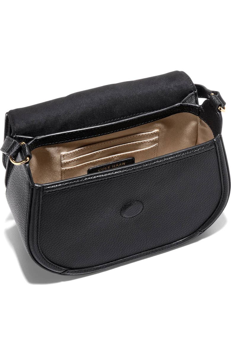 Cole Haan Marina Saddle Crossbody Bag, Alternate, color, Black
