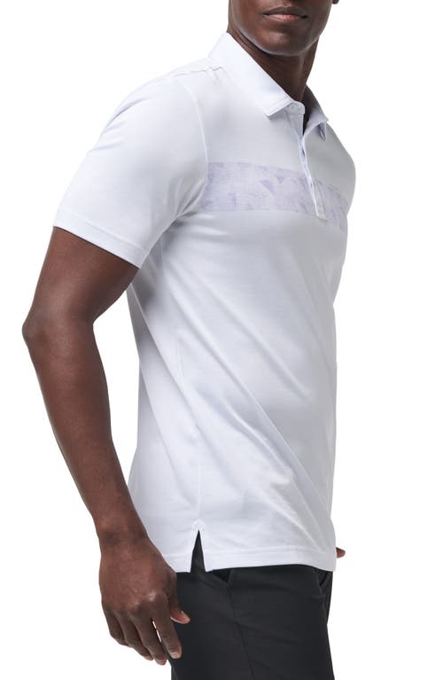 Travismathew Bigger Boat Chest Stripe Polo In White
