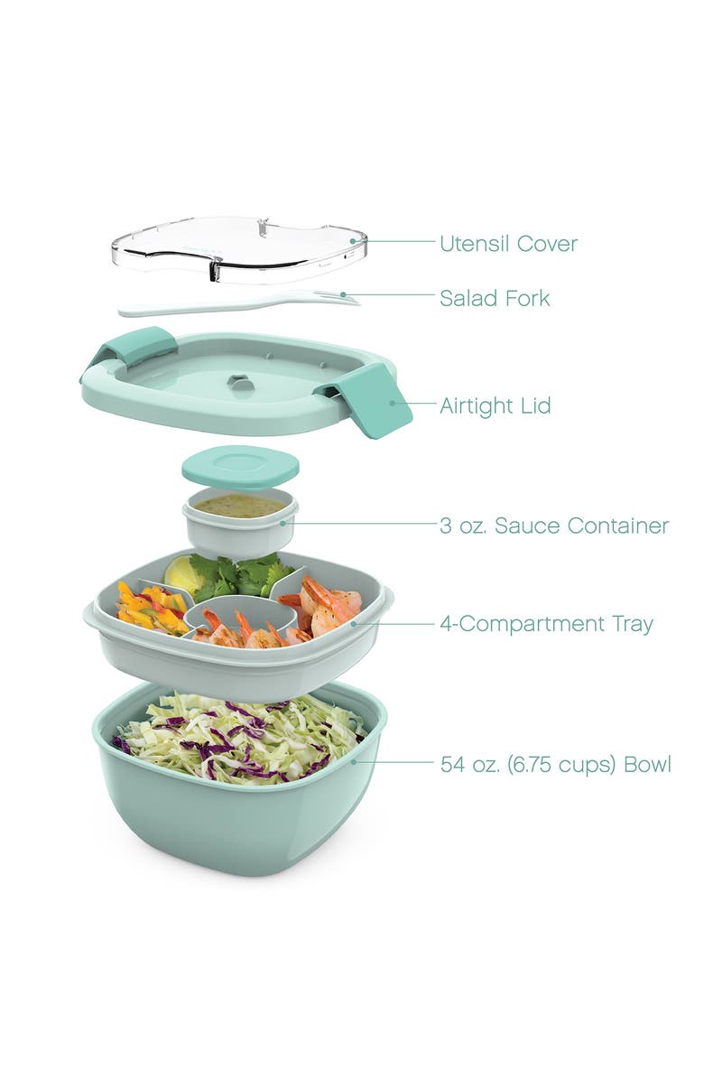 BENTGO All-in-One Salad Container, Alternate, color, Coastal Aqua