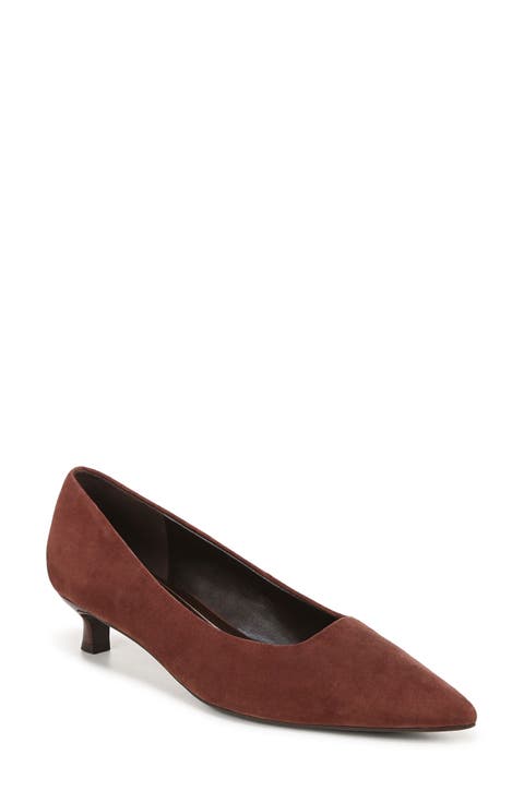Natalia Pointed Toe Kitten Heel Pump