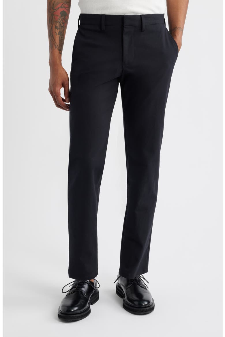 Slim Fit Stretch Cotton Chinos, Main, color, BLACK
