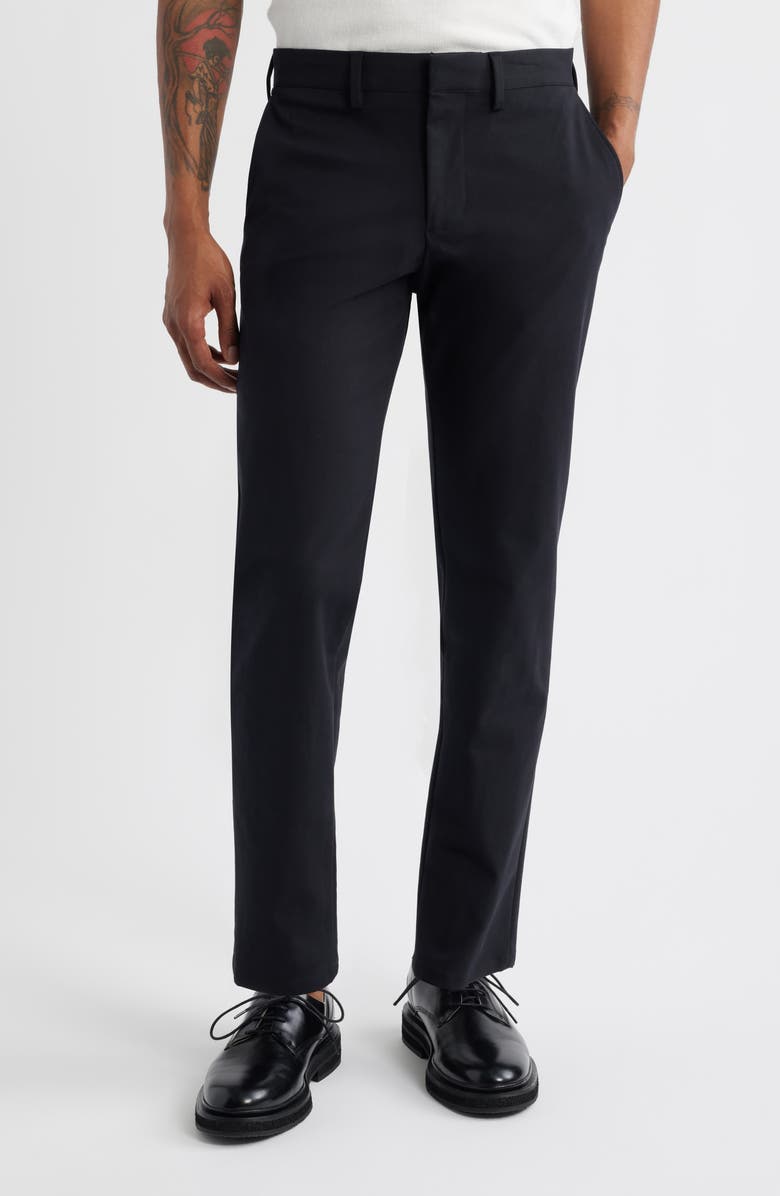 Open Edit Slim Fit Stretch Cotton Chinos, Main, color, Black