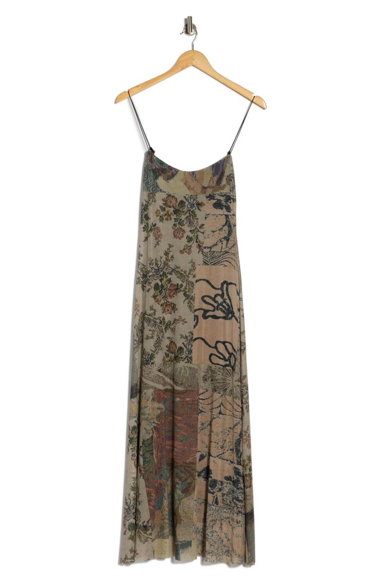 Desigual Tapestry Print Slipdress, Alternate, color, Medium Beige