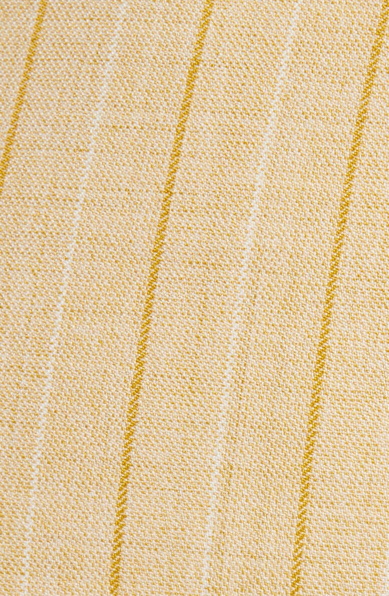 Tahari ASL Pinstripe Belted Blazer, Alternate, color, Ochre