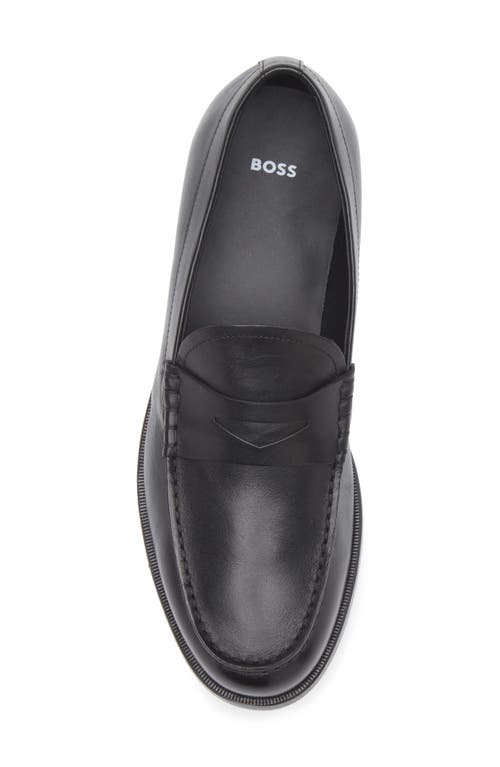 Hugo Boss Boss Tayil Penny Loafer In Black