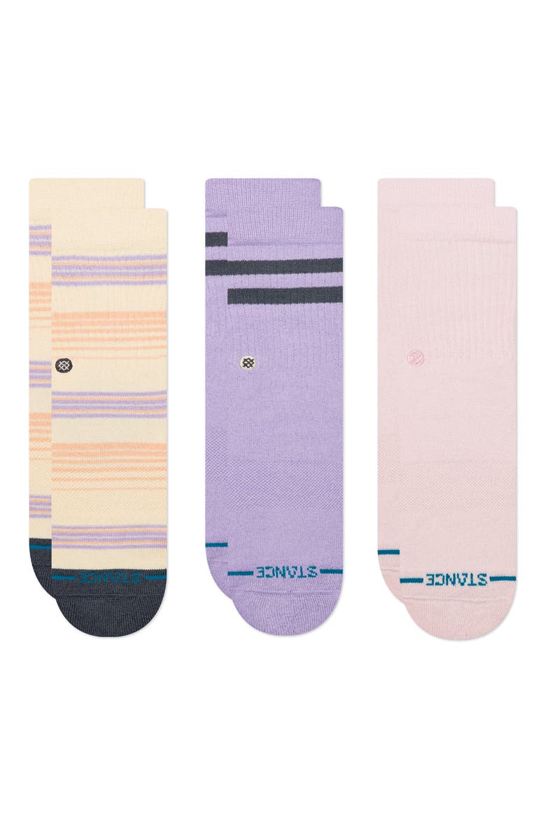 Kids' Novi 3-Pack Crew Socks, Main, color, PINK