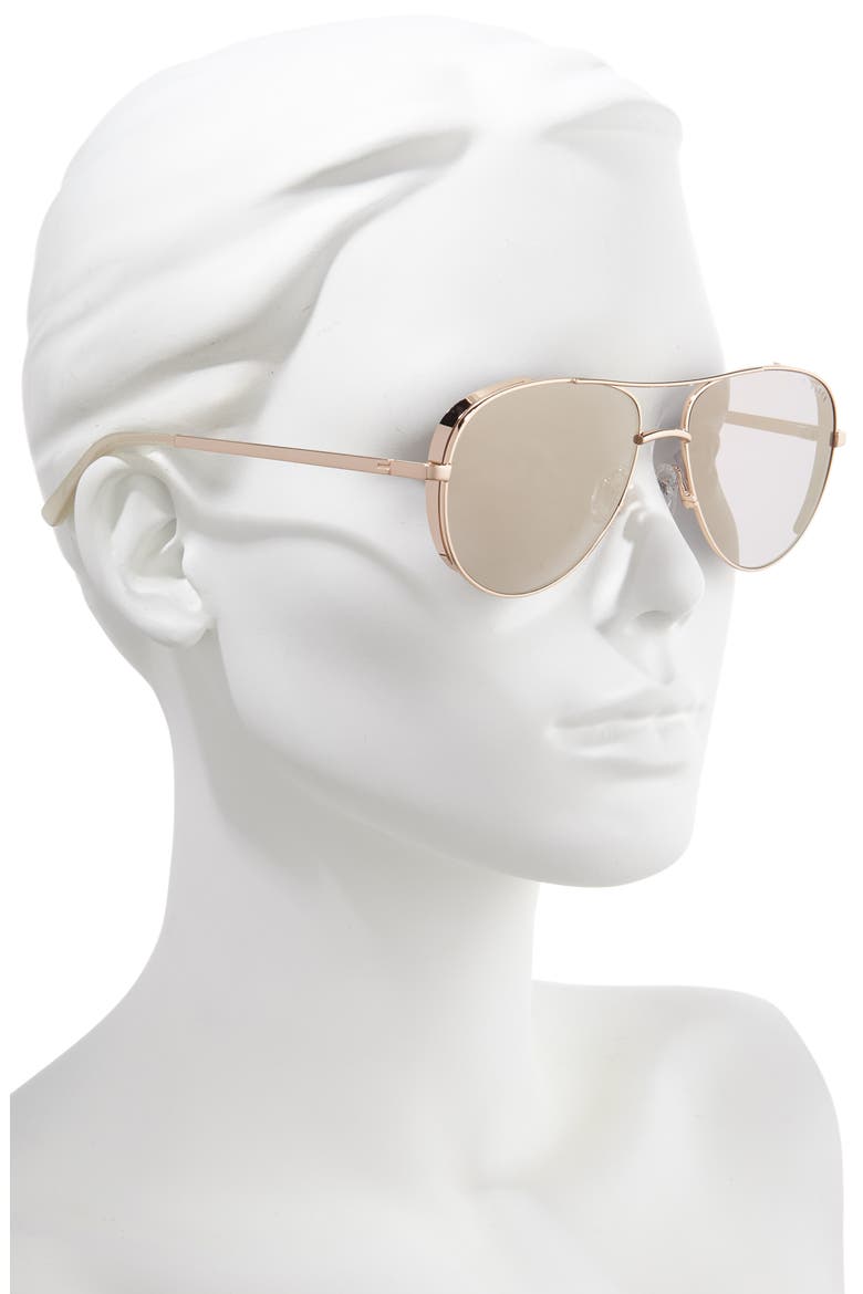 57mm Aviator Sunglasses, Alternate, color, GOLD/ GOLD