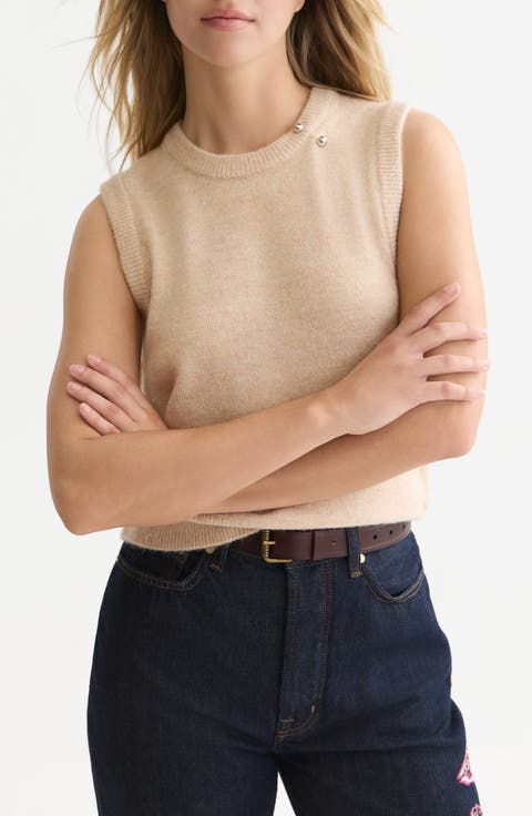 Hardware Detailed Sweater Vest