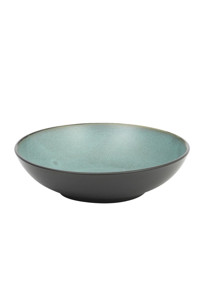 Tribeca Loft 16-Piece Double Bowl and Plates Stoneware Dinnerware Set, Service for 4, Dishwasher & Microwave Safe, Alternate, color, Matte Green