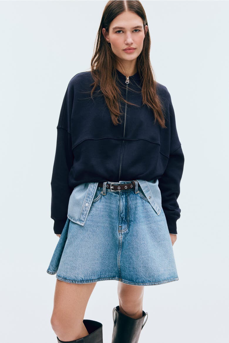 Bomber Jacket, Alternate, color, Navy blue