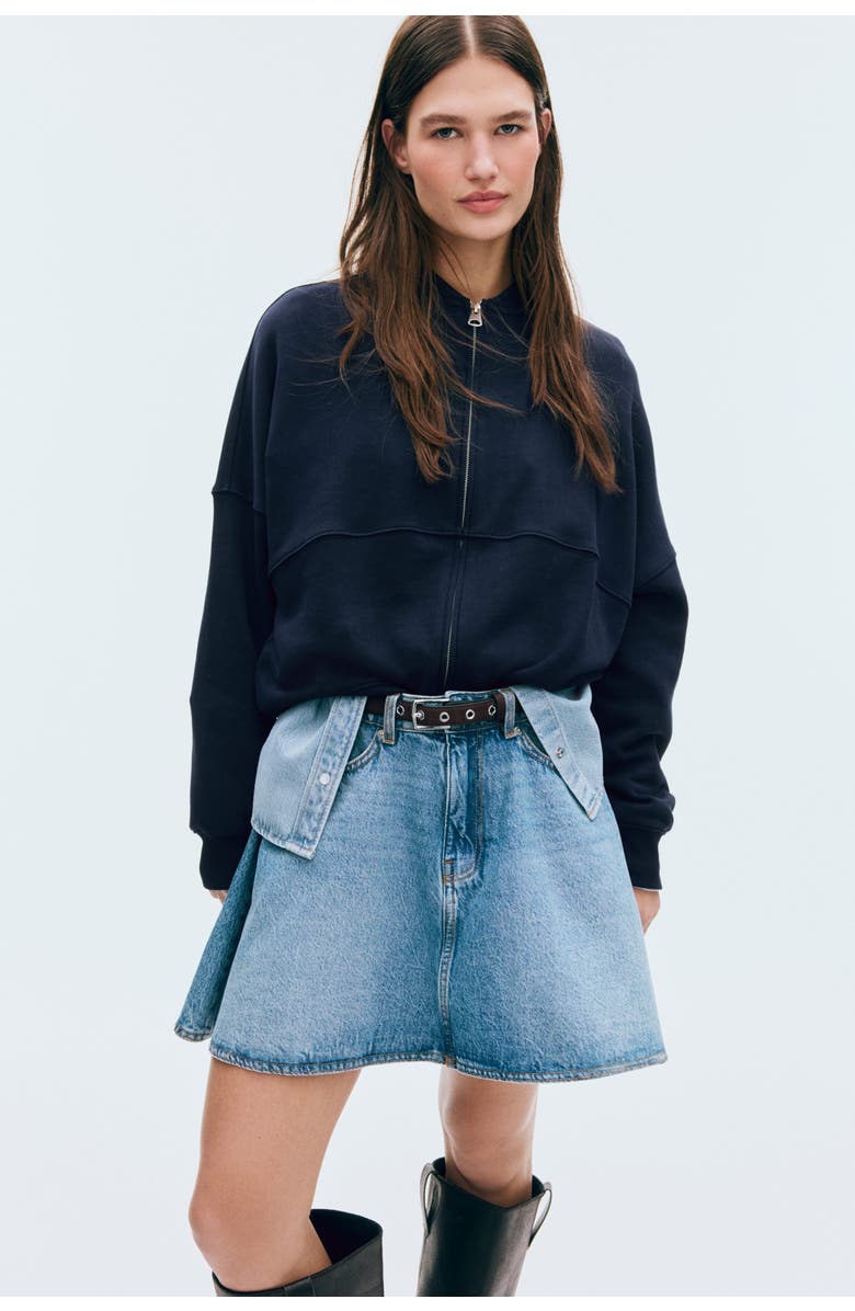 H&M Bomber Jacket, Alternate, color, Navy Blue