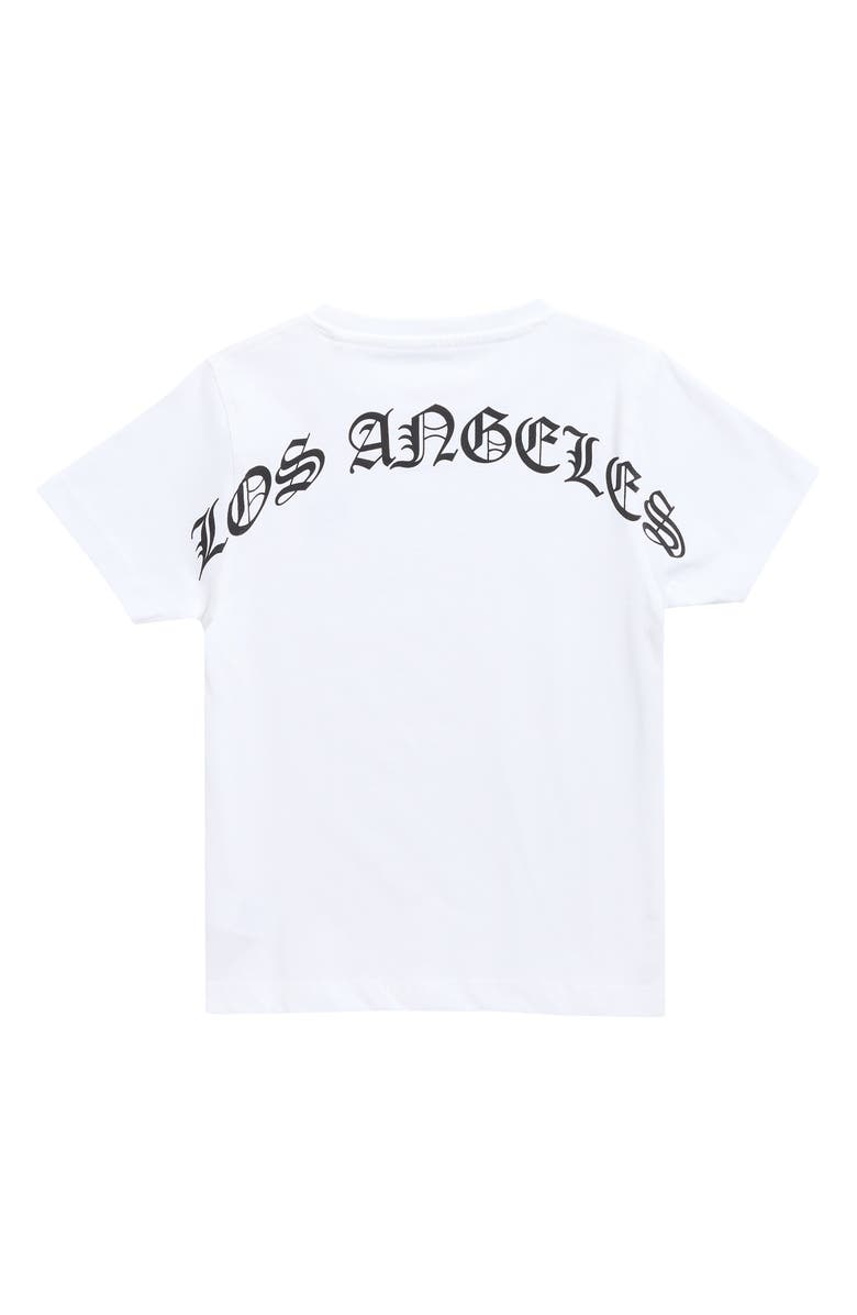 DENIM AND FLOWER Kids' LA Graphic T-Shirt, Alternate, color, White