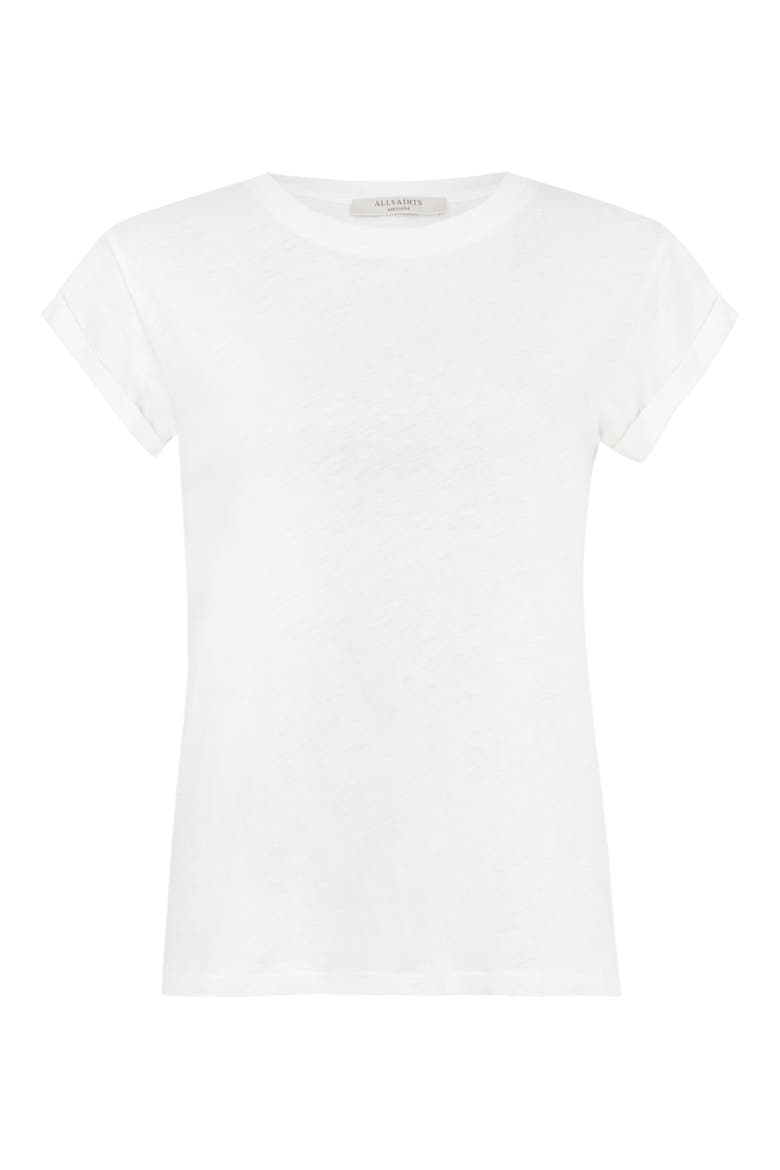 Anna Crewneck Cotton T-Shirt, Alternate, color, CHALK WHITE