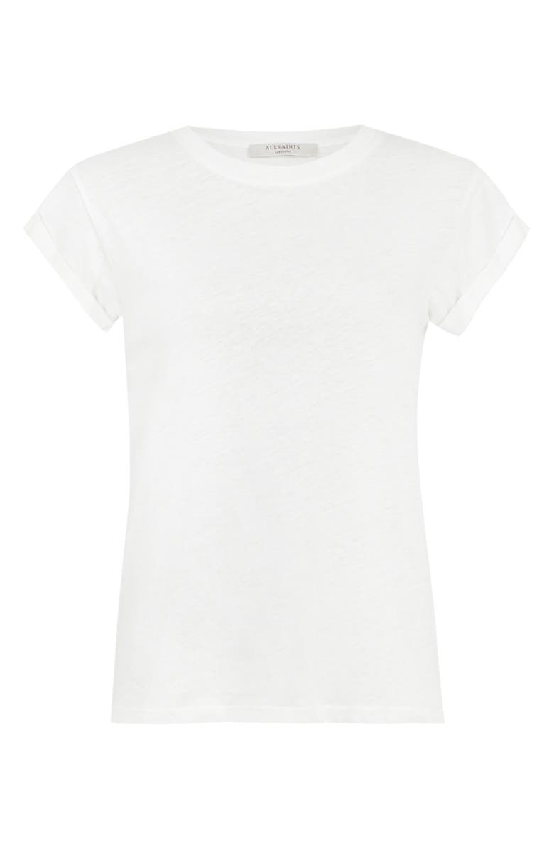 AllSaints Anna Crewneck Cotton T-Shirt, Alternate, color, Chalk White