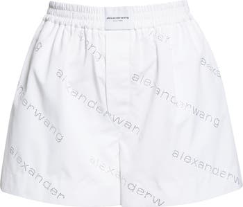 Classic Crystal Embellished Logo Boxer Shorts