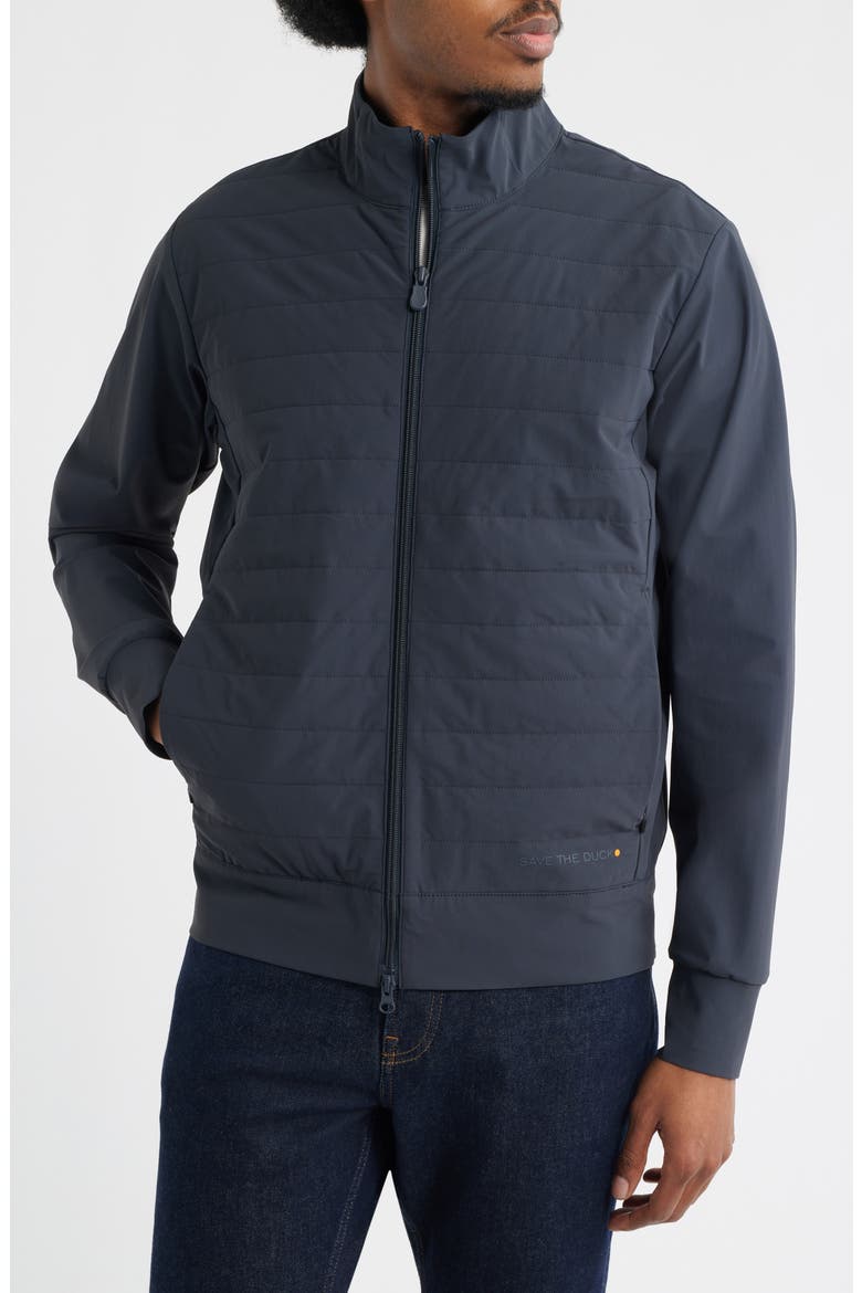 Water Repellent Quilted Front Jacket, Alternate, color, BLUE BLACK