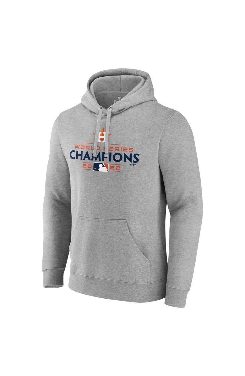 FANATICS Men's Fanatics Branded Heather Gray Houston Astros 2022 World Series Champions Logo Pullover Sweatshirt, Alternate, color, 