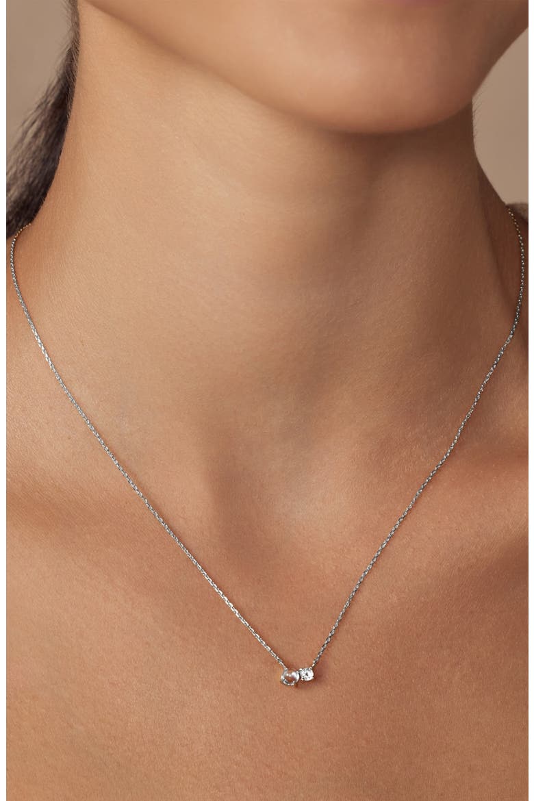 Brielle Dainty Pendant Necklace Trendy Minimalist Gold, Alternate, color, Silver