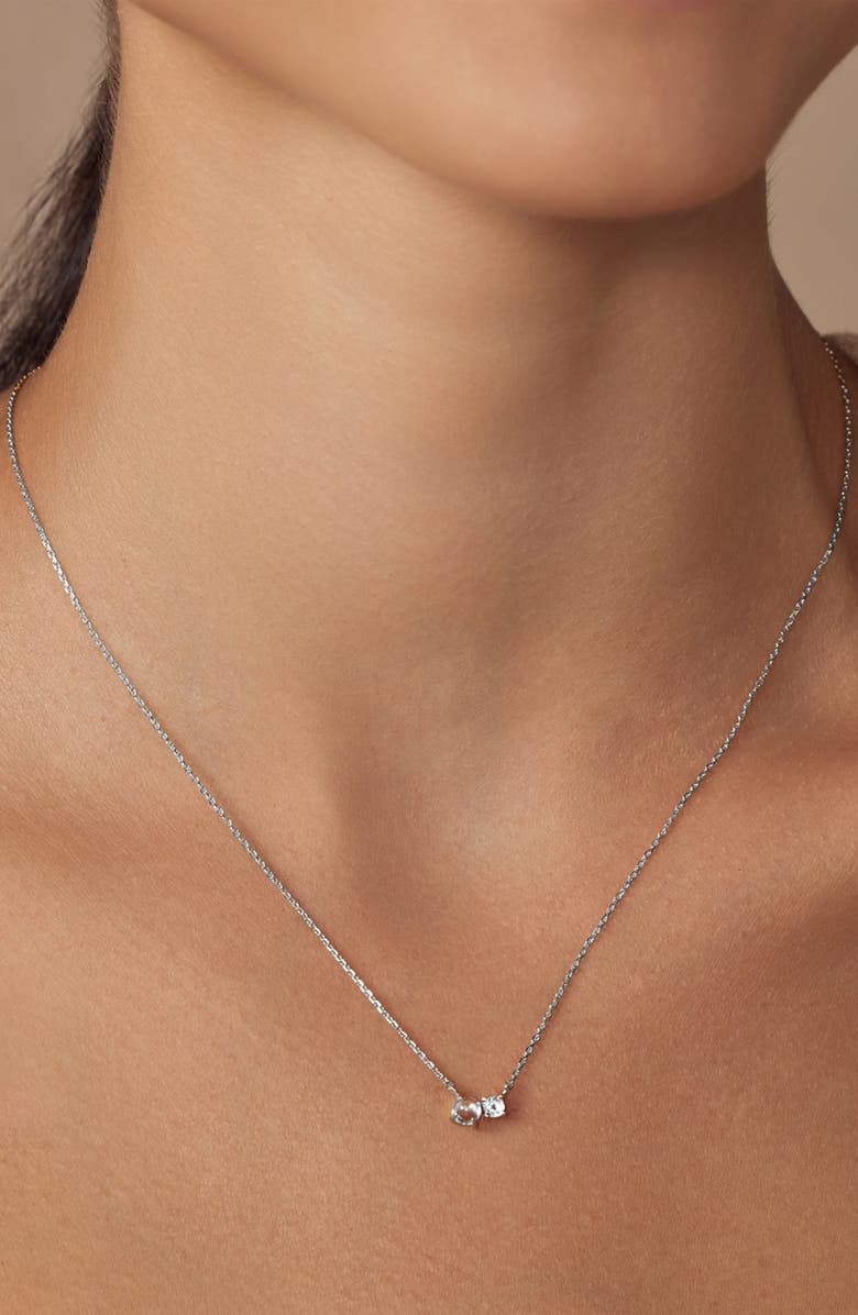Bearfruit Jewelry Brielle Dainty Pendant Necklace Trendy Minimalist Gold, Alternate, color, Silver