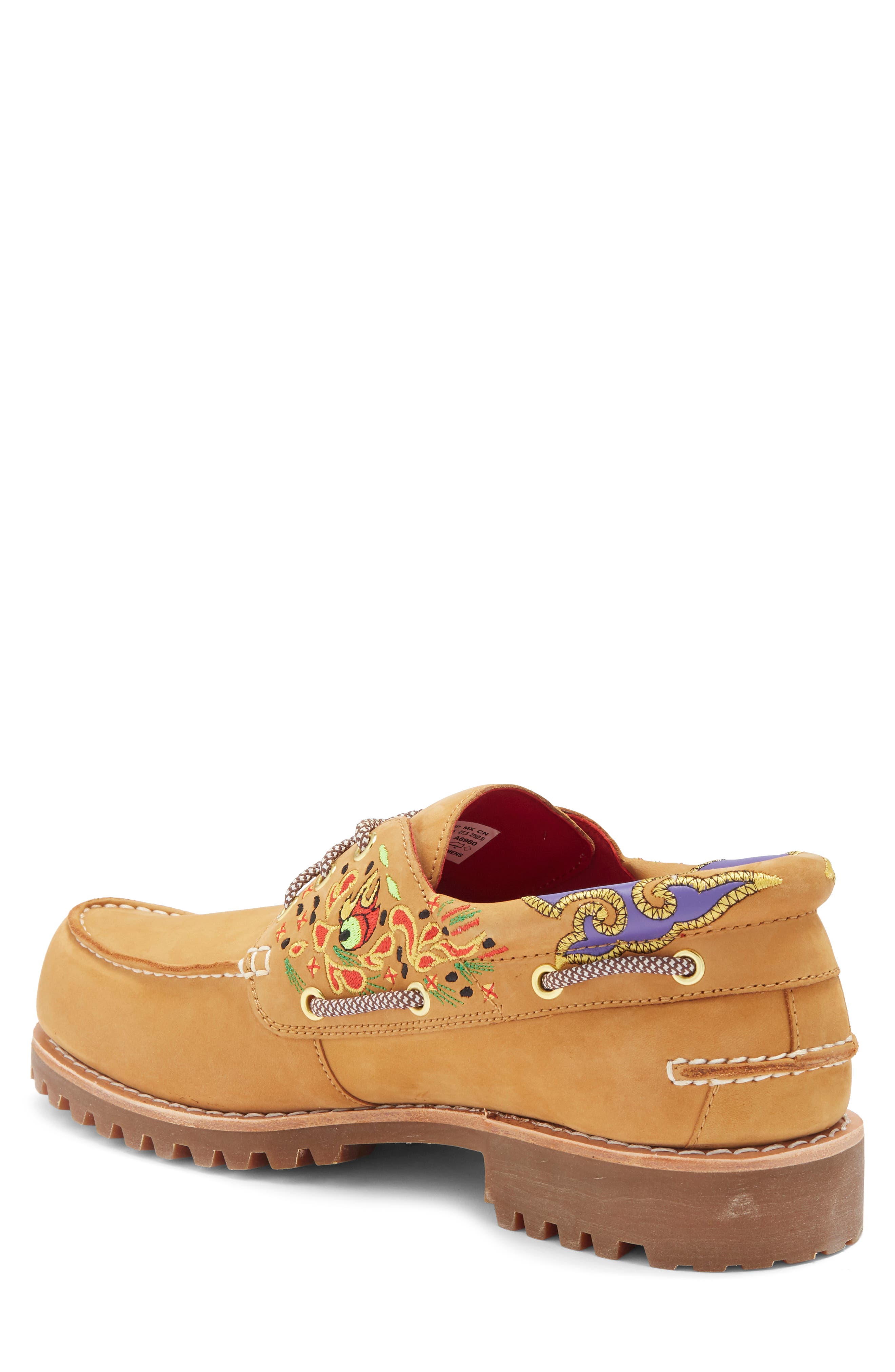 Timberland x CLOT Embroidered Lug Sole Boat Shoe, Alternate, color, 