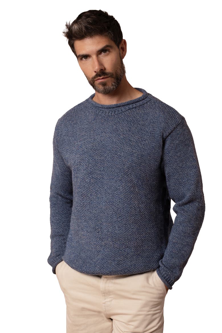 Tex Stitch Crew Sweater, Alternate, color, INDIGO