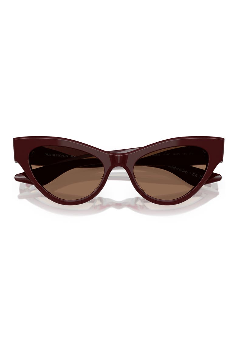 x KHAITE 54mm Cat Eye Sunglasses, Alternate, color, BURGUNDY