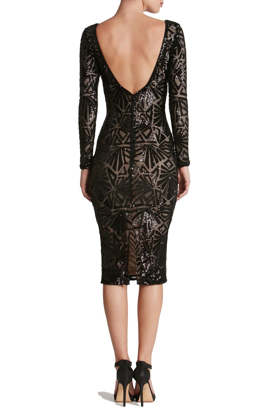intempo sequin long sleeve dress Plus Size INTEMPO Long Sleeve Sequin Dress
