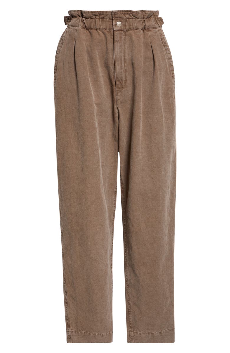 Isabel Marant Étoile Neriah Cotton & Linen Pants, Alternate, color, Dark Bronze