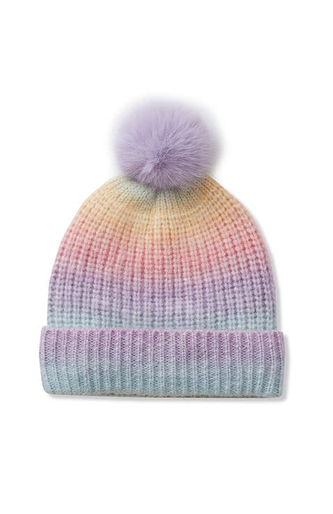 Kids Fleece Lined Pom Hat