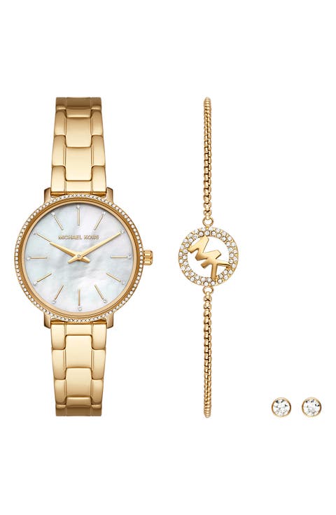 Mini Pyper Bracelet Watch, Bracelet & Earring Set, 32mm