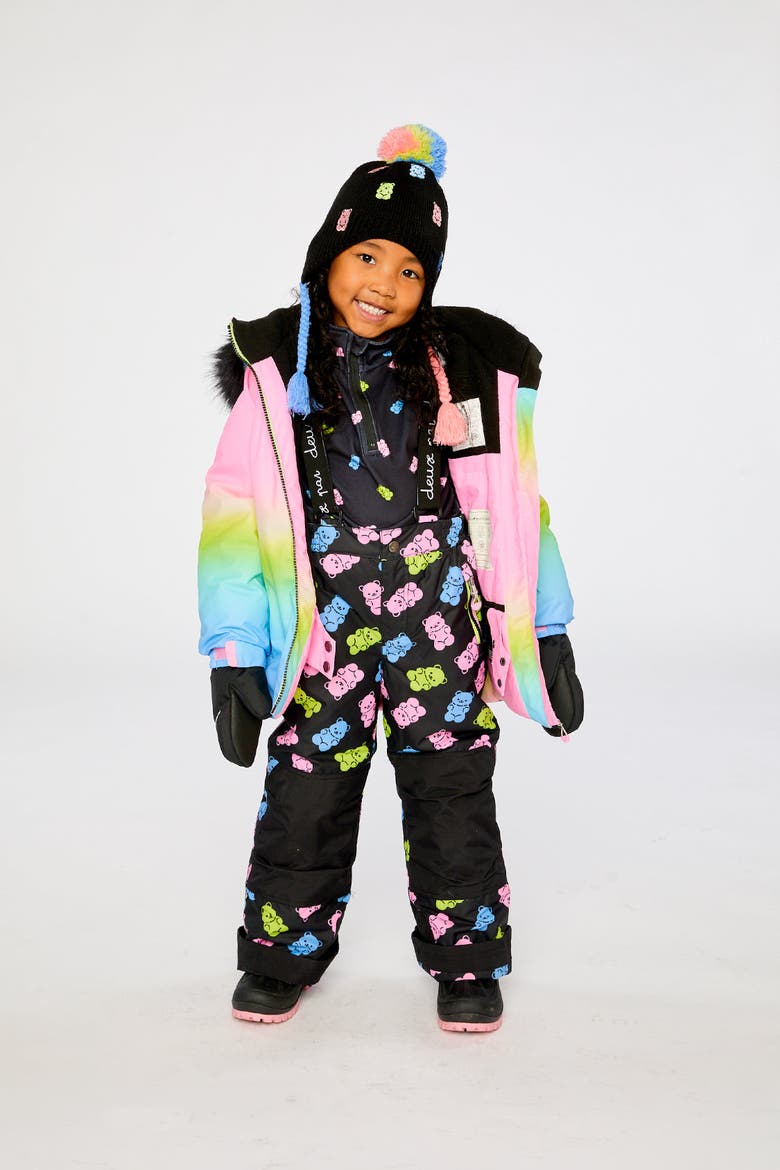 Play Gradient Jacket & Gummy Bear Pants Two Piece Snowsuit, Alternate, color, Multicolor Gradient