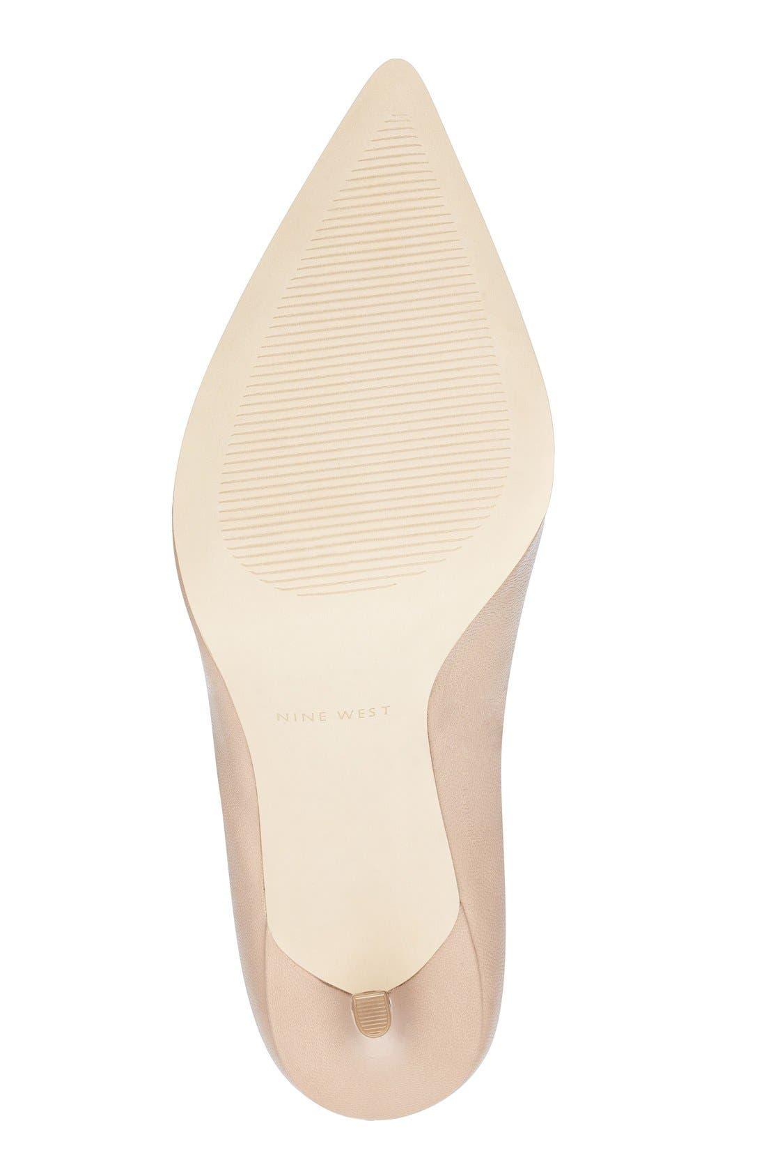 'Jackpot' Pointy Toe Pump, Alternate, color, NATURAL LEATHER