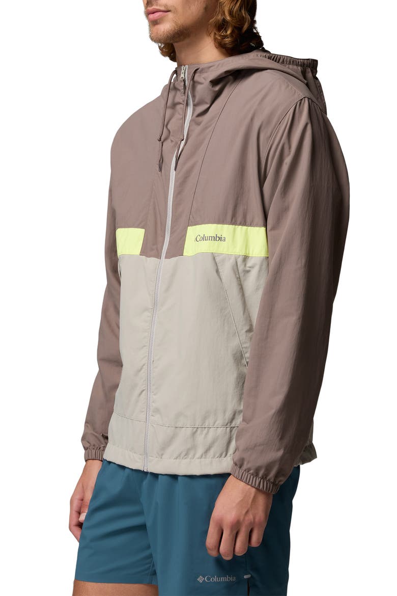 Spire Valley Water Repellent Windbreaker, Alternate, color, IRON/ FLINT GREY/ NEON LIGHT