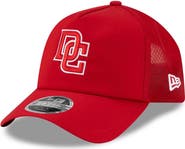 New Era Men's New Era Red Washington Nationals 2026 Batting Practice Apex 9FORTY Adjustable Trucker Hat