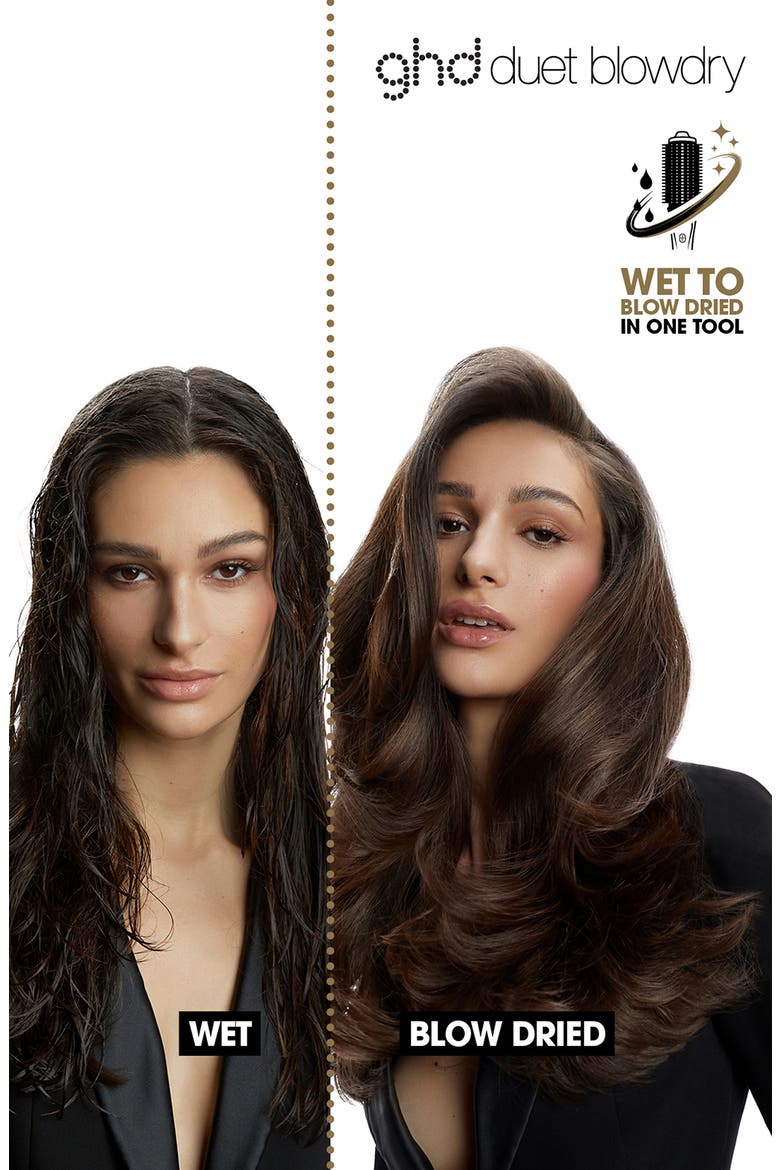Duet Blowdry 2-in-1 Hair Dryer Brush, Alternate, color, BLACK