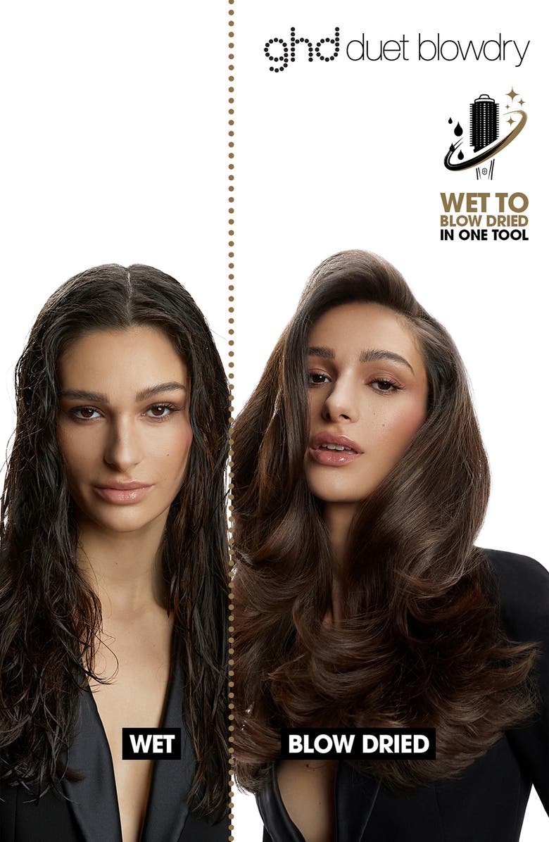 ghd Duet Blowdry 2-in-1 Hair Dryer Brush, Alternate, color, Black