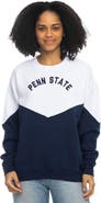 ZOOZATZ Women's ZooZatz White Penn State Nittany Lions Bestie Oversized Pullover Sweatshirt