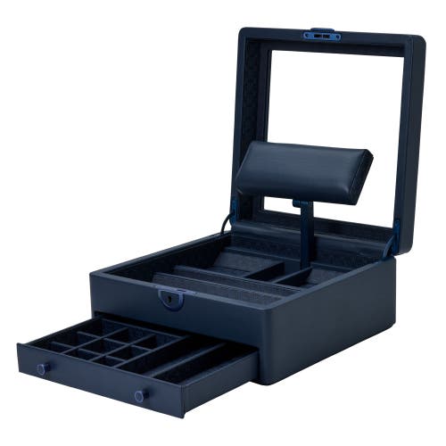 Wolf Earth Watch Stand Box In Midnight Blue
