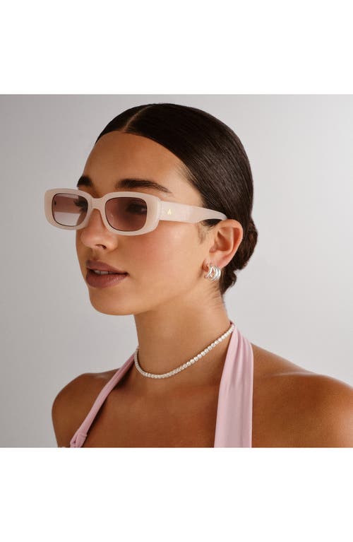 Aire Ceres 51mm Rectangular Sunglasses In Blush/brown Grad