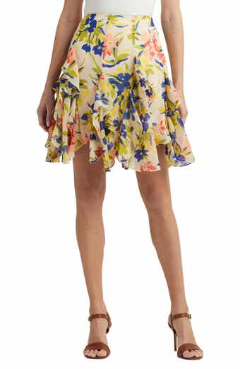 Lauren Ralph Lauren Floral Crinkle Skirt