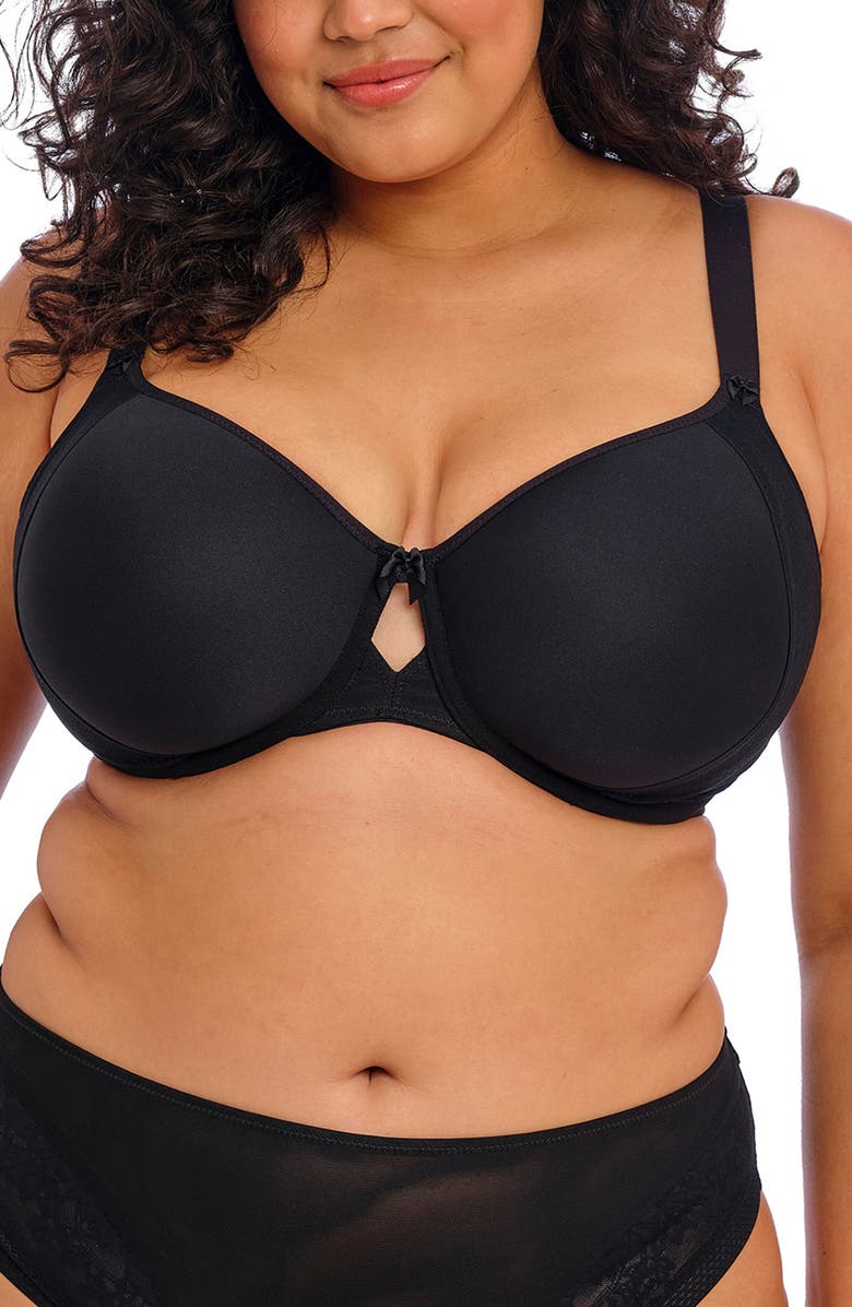 Elomi Nerina Underwire Molded Spacer Bra, Main, color, Black