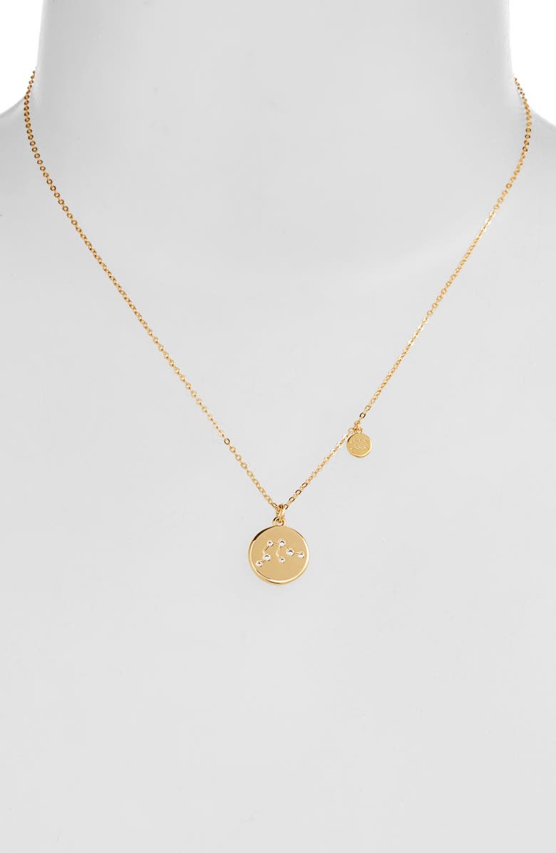 Nordstrom Zodiac Disc Pendant Necklace, Alternate, color, 