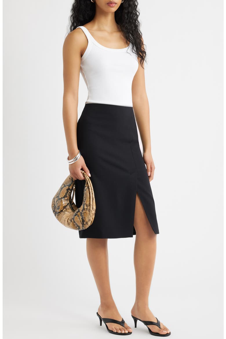 Icon Pencil Skirt, Alternate, color, BLACK