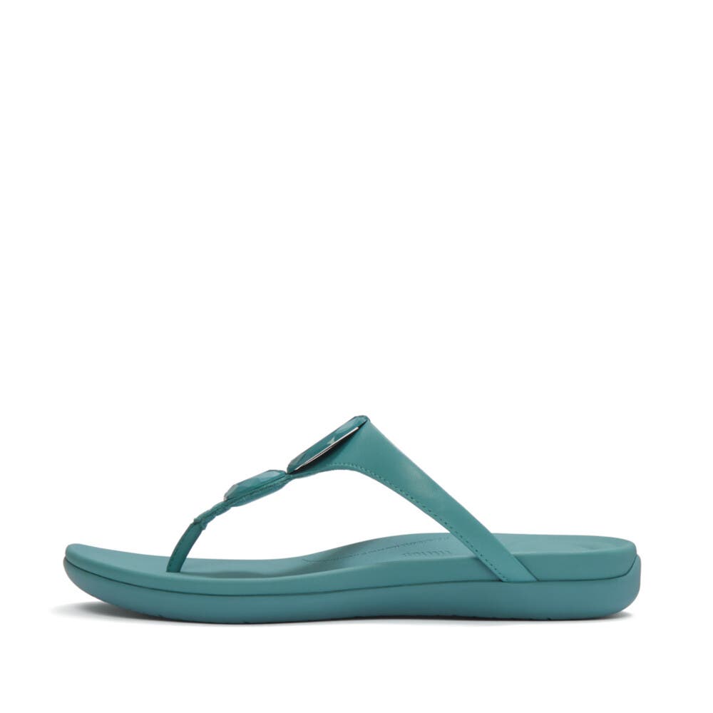 FitFlop Solay Glossy-Disc TP Sandal, Alternate, color, Teal