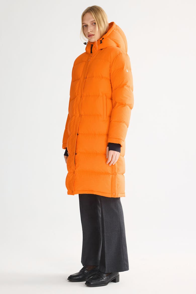 Puff-O® Mid-Length Down Puffer Jacket, Alternate, color, Orange