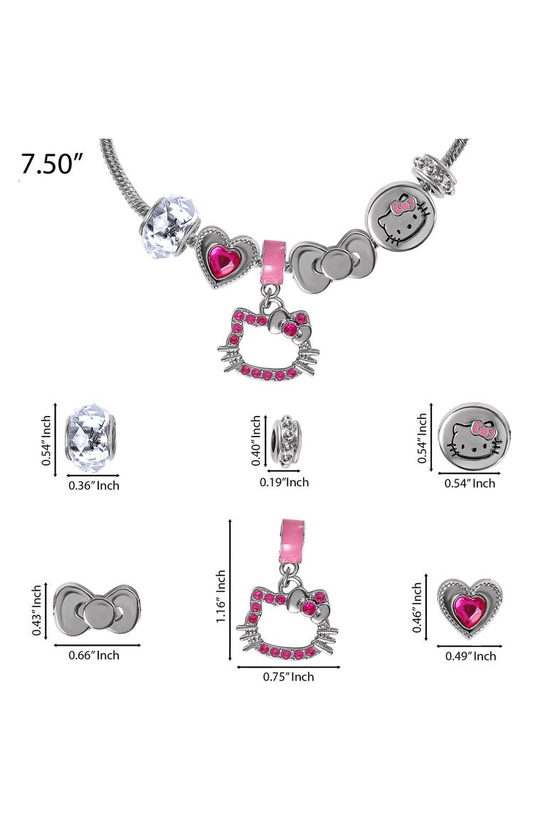 7'' Fashion Charm Bead Bracelet, Alternate, color, Silver