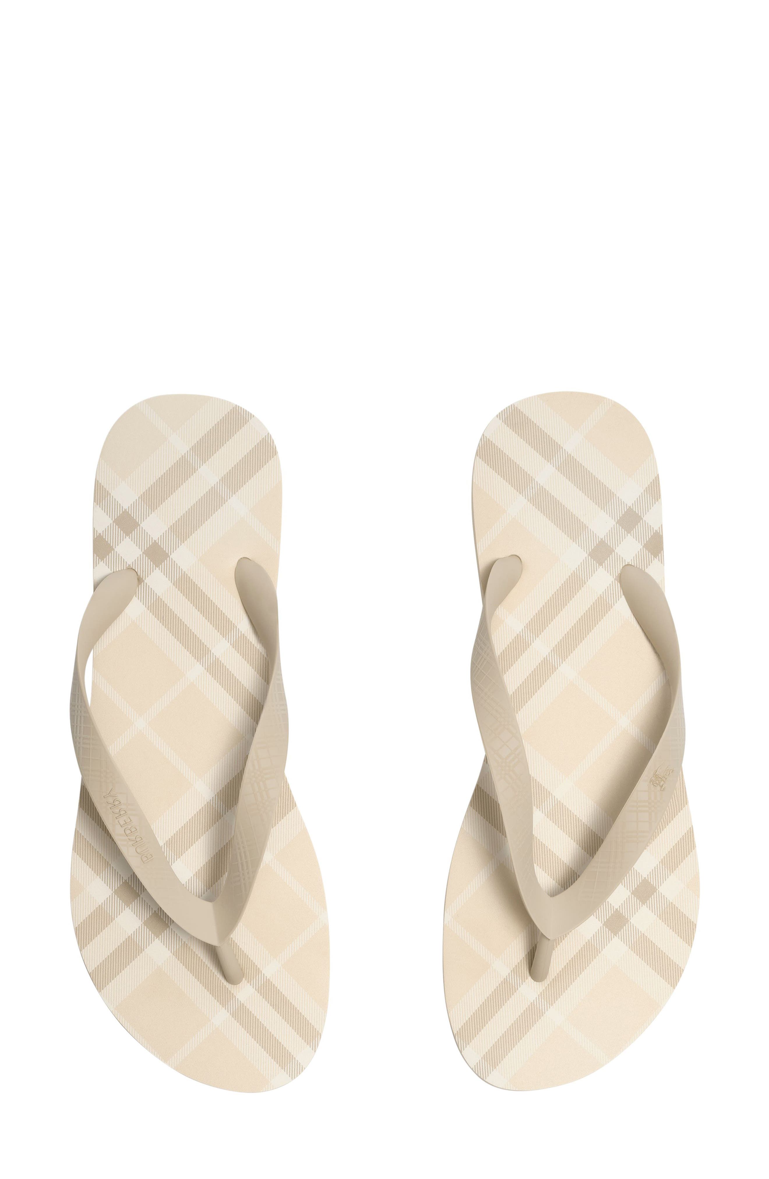 Haze Flip Flop, Alternate, color, YARN BEIGE CHECK/ HUNTER