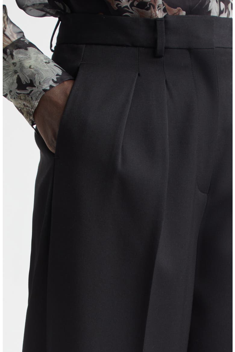 Dash Wool Ankle Pants, Alternate, color, BLACK